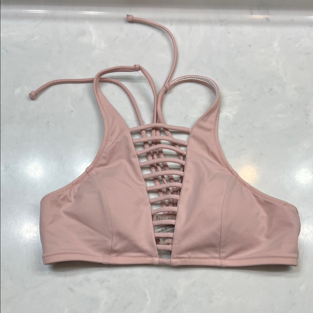 Pink Strappy Women's Bikini Top